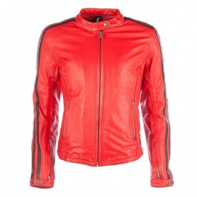 Blousons Femmes HELSTONS BLOUSON HELSTONS ANGEL FEMME CUIR RAG ROUGE NOIR 20140076