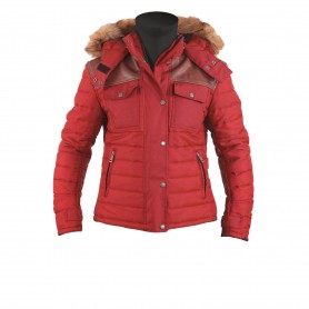 Blousons Femmes HELSTONS BLOUSON HELSTONS STUFF FEMME TISSU -CUIR ROUGE 20170017 R