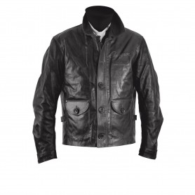Blousons Hommes HELSTONS BLOUSON HELSTONS CHEVIGNON CLUB CUIR RAG NOIR GHCLC047 N