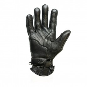 GANTS HELSTONS CORPORATE ÉTÉ CUIR PERFORE NOIR