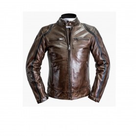 Blousons Hommes HELSTONS BLOUSON HELSTONS MODELO CUIR RAG CAMEL-NOIR 20180003 CN