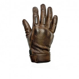 Gants Hommes HELSTONS GANTS HELSTONS SIDE HOMME ÉTÉ CUIR PERFORÉ CAMEL-NOIR 20180033 NO