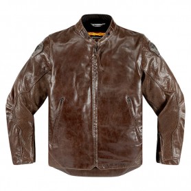 Blousons Hommes ICON1000 BLOUSON ICON1000 RETROGRADE CUIR MARRON 28102824