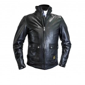 Blousons Hommes HELSTONS BLOUSON HELSTONS ALPHA CUIR SOFT NOIR 20180001 NO