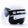 Casques BLAUER CASQUE BLAUER POD STRIPES BLANC NOIR TITANE BLCJ126