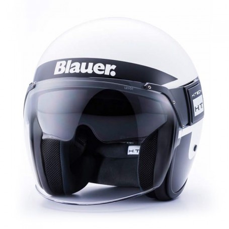 Casques BLAUER CASQUE BLAUER POD STRIPES BLANC NOIR TITANE BLCJ126