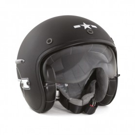 Helmets HARISSON CASQUE HARISSON CORSAIR STAR DECO NOIR BLANC MAT CA121