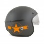 Casques HARISSON CASQUE HARISSON CORSAIR STAR DECO GRIS ORANGE MAT CA123