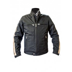 Blousons Hommes HELSTONS BLOUSON HELSTONS RANDALL TISSU TECHNIQUE NOIR-BEIGE 20180058 NB