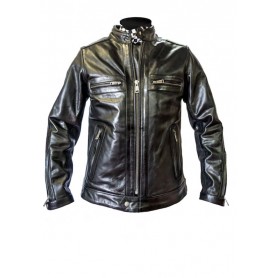 Blousons Hommes HELSTONS BLOUSON HELSTONS RANDALL CUIR RAG NOIR-NOIR 20180057 NN