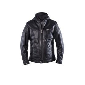 Blousons Hommes HELSTONS BLOUSON HELSTONS BRISTOL CUIR RAG NOIR 20180051 NO