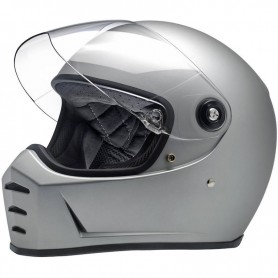 Full Face Helmets BILTWELL CASQUE BILTWELL LANE SPLITTER ARGENT MAT LSSILFLECE