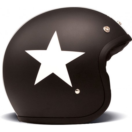 Casques JET DMD CASQUE DMD VINTAGE STAR MAT NOIR D1JTS30000SB