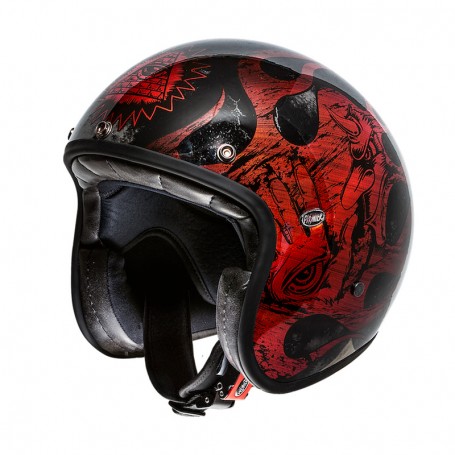 Jets Helmets PREMIER HELMET PREMIER LE PETIT BD RED CHROMED LEPETITBDRE