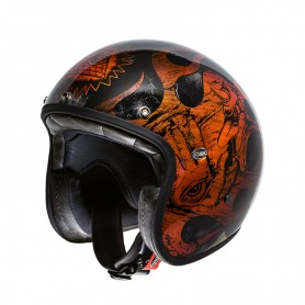 Casques JET PREMIER CASQUE PREMIER LE PETIT CLASSIC BD ORANGE CHROMED LEPETITBDOR