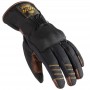 Women's Gloves HELSTONS GANTS HELSTONS ONE LADY HIVER TISSU TECHNIQUE-CUIR NOIR-CAMEL FEMME 20180086 NC