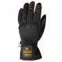 Women's Gloves HELSTONS GANTS HELSTONS ONE LADY HIVER TISSU TECHNIQUE-CUIR NOIR-CAMEL FEMME 20180086 NC