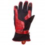 Gants Femmes HELSTONS GANTS HELSTONS ONE LADY HIVER TISSU TECHNIQUE-CUIR NOIR-ROUGE FEMME 20180086 NR