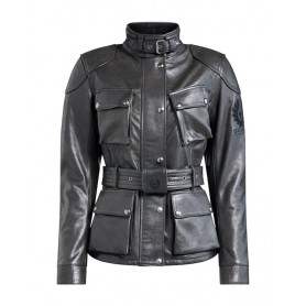 Blousons Femmes BELSTAFF VESTE BELSTAFF TRIALMASTER PRO W LADY CUIR NOIR 42050011