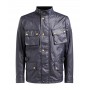 Blousons Hommes BELSTAFF BLOUSON BELSTAFF CROSBY WAX TEC NOIR BRILLANT 4103009