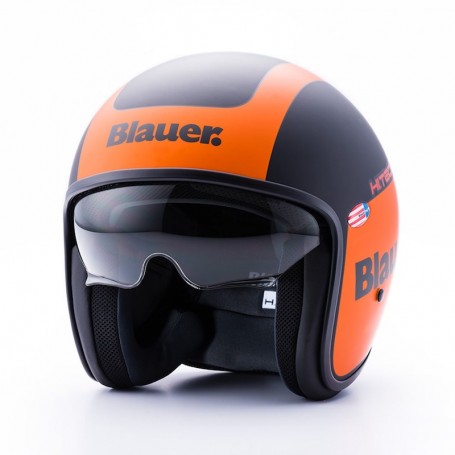 Casques JET BLAUER CASQUE BLAUER PILOT 1.1 GRAPHIC G NOIR MAT/ORANGE BLCJ205