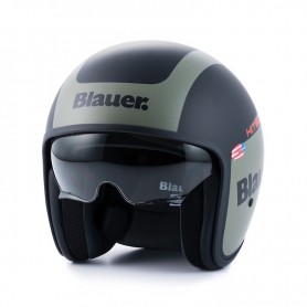 Jets Helmets BLAUER BLAUER PILOT 1.1 GRAPHIC G BLACK MATTE/GREEN KAKI HELMET BLCJ204