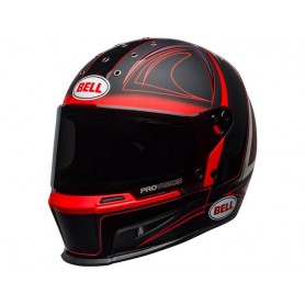 Casques BELL CASQUE BELL ELIMINATOR HART LUCK MAT BRILLANT NOIR/ROUGE/BLANC 800000980168