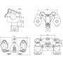 Risers RIZOMA KIT PONTET POUR GUIDON CONIQUE AVEC SUPPORT POUR INSTRUMENTATION OEM (TUV) RIZOMA ZKW034 ZKW034B