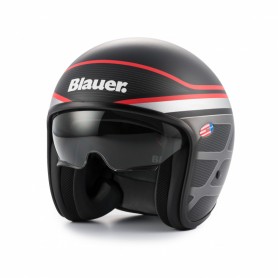 Jets Helmets BLAUER BLAUER PILOT 1.1 GRAPHIC B BLACK MATTE/RED HELMET BLCJ201