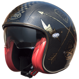 Helmets PREMIER CASQUE PREMIER VINTAGE CARBON NX GOLD CHROMED VINTAGE CARBON NX GOLD CHROMED