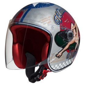 Helmets PREMIER CASQUE PREMIER LE PETIT VISOR PIN UP OLD STYLE SILVER LE PETIT VISOR PIN UP OS SILVER