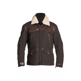 Blousons Hommes HELSTONS BLOUSON HELSTONS CANADA TOILE & CUIR MARRON 20190028 M