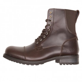 Demi-bottes Hommes HELSTONS DEMI-BOTTES HELSTONS STEVE CUIR ANILINE & STRETCH MARRON 20190044 M