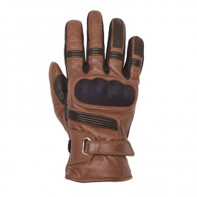 Gants Hommes HELSTONS GANTS HELSTONS VERTIGO HIVER CUIR CAMEL NOIR 20190050 CN