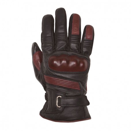 Men's Gloves HELSTONS GANTS HELSTONS VERTIGO HIVER CUIR NOIR BORDEAUX 20190050 NBO