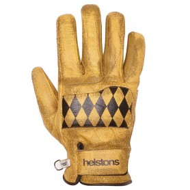 Men's Gloves HELSTONS GANTS HELSTONS DIAMOND HIVER CUIR GOLD NOIR 20190055 GNO