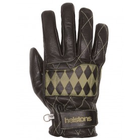 Men's Gloves HELSTONS GANTS HELSTONS DIAMOND HIVER CUIR NOIR BEIGE 20190055 NB