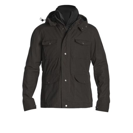 Men's Jackets HELSTONS BLOUSON HELSTONS BARBADE COTON WAX NOIR 20190027 NO