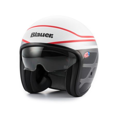 Jets Helmets BLAUER BLAUER PILOT 1.1 GRAPHIC B WHITE BRIGHT/RED HELMET BLCJ202