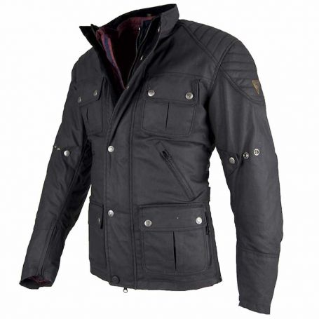 Men's Jackets By City BY CITY LONDON BLACK WAX FABRIC JACKET