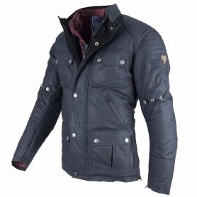 Blousons Hommes By City BLOUSON BY CITY LONDON TISSU WAX BLEU