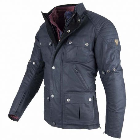 Men's Jackets By City BY CITY LONDON BLUE WAX FABRIC JACKET
