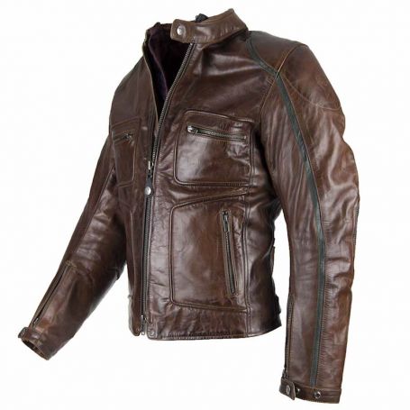 Blousons Hommes By City BLOUSON BY CITY LE MANS CUIR MARRON