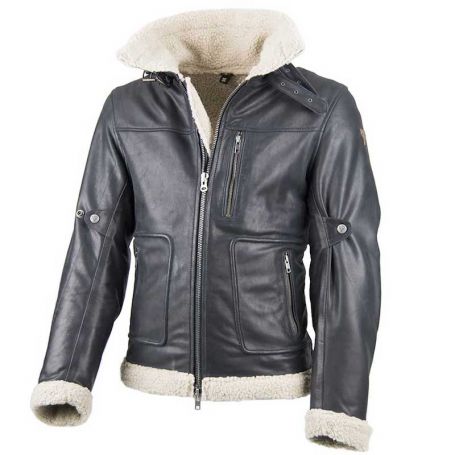 Men's Jackets By City BY CITY EAGLE BLACK LEATHER JACKET