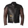 Blousons Hommes HELSTONS BLOUSON HELSTONS TRACKER CUIR RAG NOIR-CAMEL