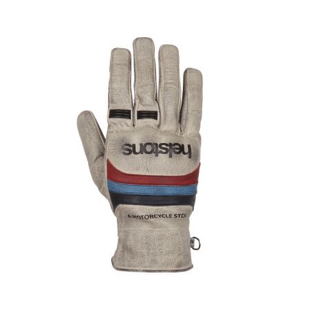 Men's Gloves HELSTONS HELSTONS GLOVES MORA SUMMER LEATHER BEIGE-BLUE-RED