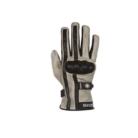 Gants Hommes HELSTONS GANTS HELSTONS EAGLE ETE CUIR BEIGE-NOIR