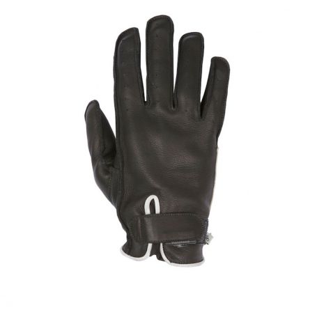 HELSTONS GLOVES HIRO SUMMER SOFT LEATHER BLACK-WHITE