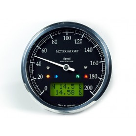 Compteurs MOTOGADGET COMPTEUR MOTOGADGET CHRONOCLASSIC GREEN - NOIR - INOX 2004080