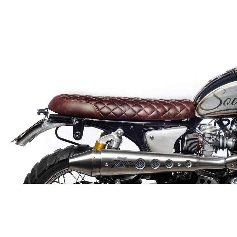 Selle de contact étroite en cuire marron